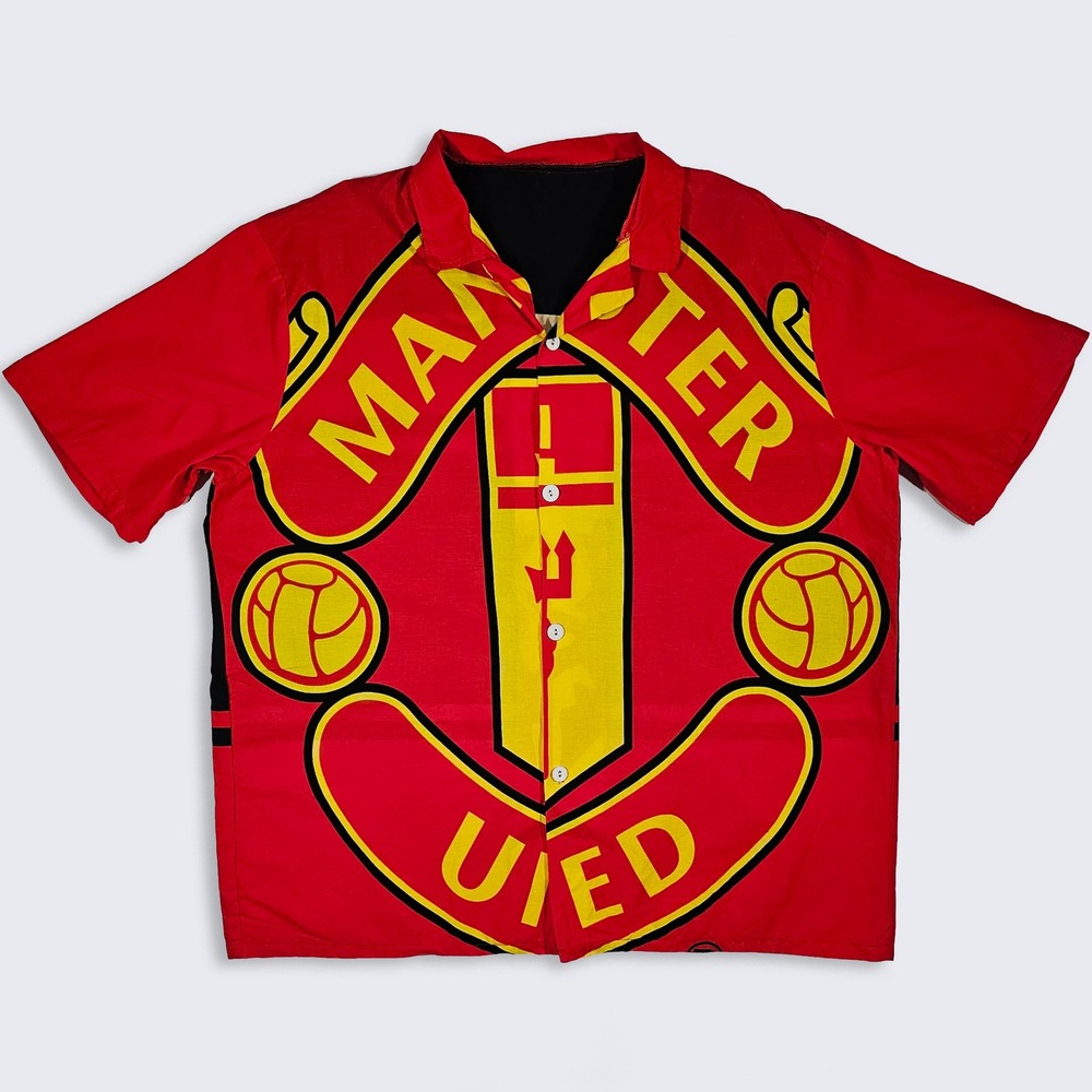 Manchester United Vintage Reworked Button Up Collard Shirt